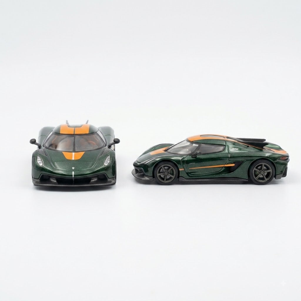 PosterCars Koenigsegg Jesko Absolut dark green 1:64 diecast model