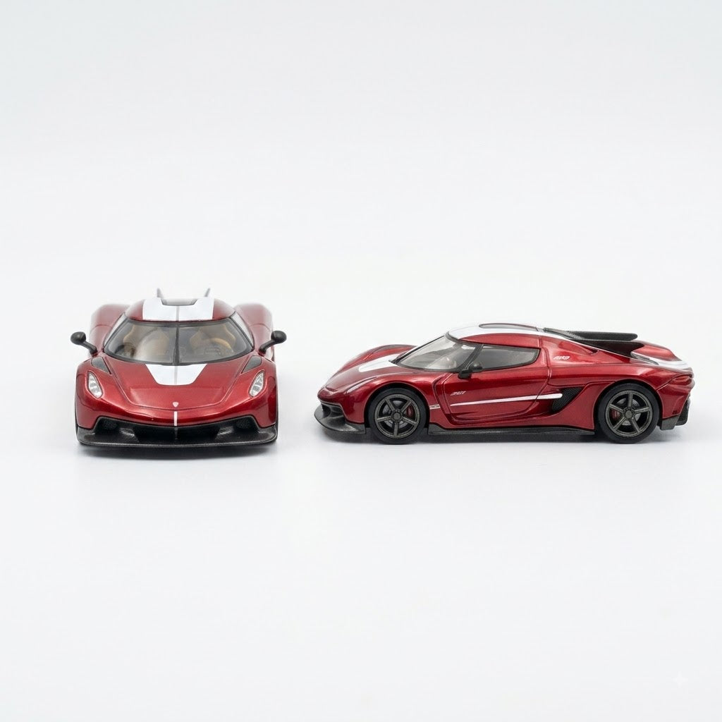 PosterCars Koenigsegg Jesko Absolut red 1:64 diecast model