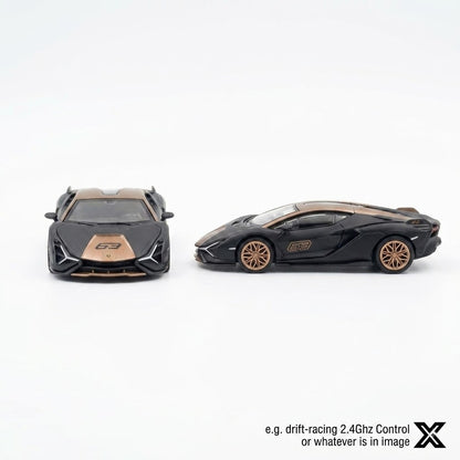 PosterCars Lamborghini Sián FKP 37 black 1:64 diecast model