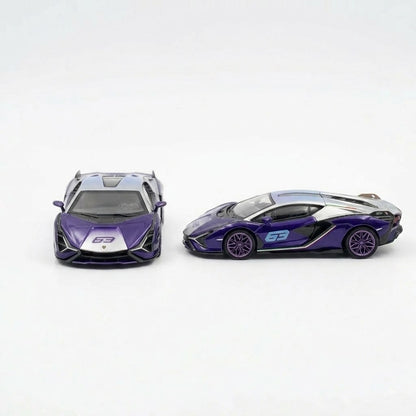PosterCars Lamborghini Sián FKP 37 violet 1:64 diecast model