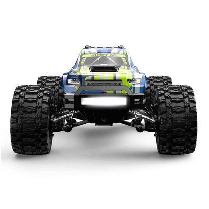 Side profile view of the 1:14 scale brushless RC monster truck ready for retail bulk orders in toy shops across India