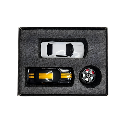 Side profile view of the 1:43 scale black drift RC car ready for retail bulk orders in toy shops across India