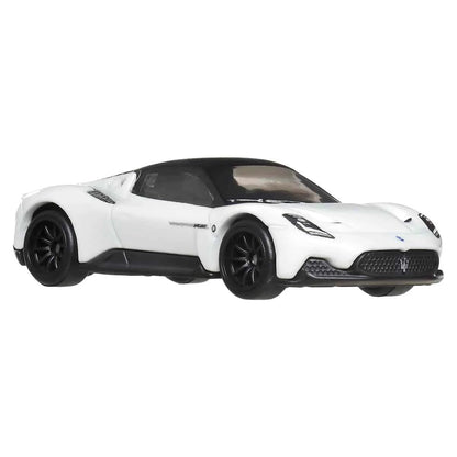 Side profile view of the 1:64 scale Maserati MC20 model with Real Riders tires for retail bulk orders