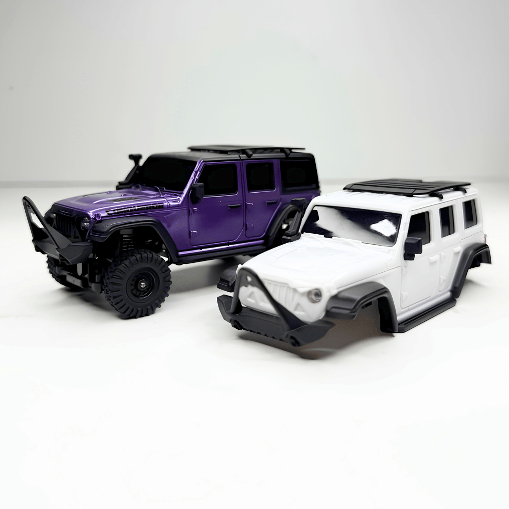 Side profile view of the purple 1:43 scale crawler ready for retail bulk orders across India