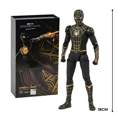 Spider-Man No Way Home 7 inch articulated black and gold collectible figure