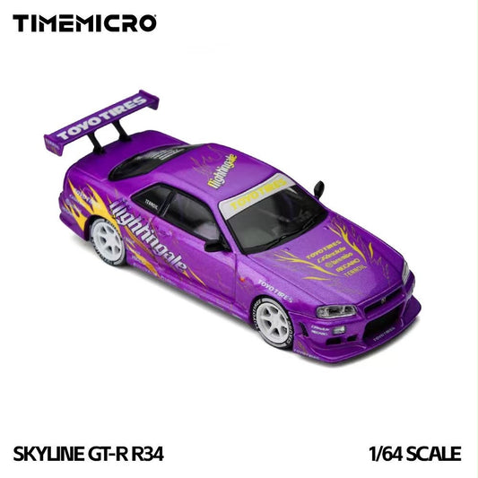 TimeMicro Nissan Skyline GT-R R34 1:64 scale diecast car model