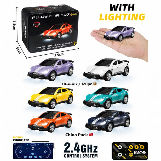 Trasped 1:64 Tesla Remote RC Car