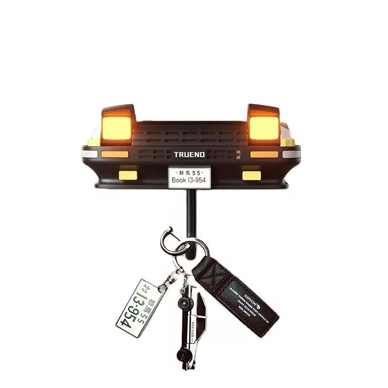 DeLorean Retro Car with Head Light - Keyholder