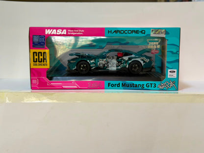 CCA 1:24 Ford Mustang GT3 Alloy Diecast Car Model with Openable Doors, Hood, Sound & Light Functions