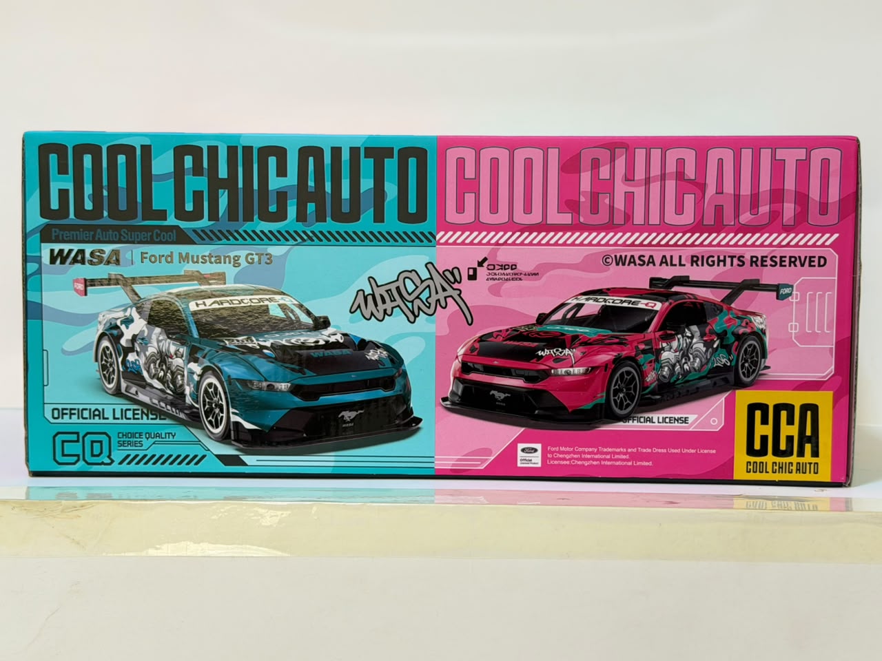 CCA 1:24 Ford Mustang GT3 Alloy Diecast Car Model with Openable Doors, Hood, Sound & Light Functions