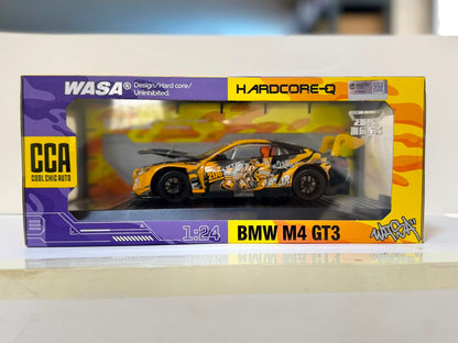 CCA BMW M4 GT3 1:24 Alloy Diecast Car Model Hardcore – Yellow