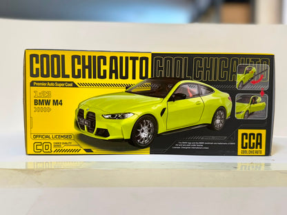 CCA BMW M4 G82 Coupe 1:24 Alloy Sports Diecast Car Model – Neon Green