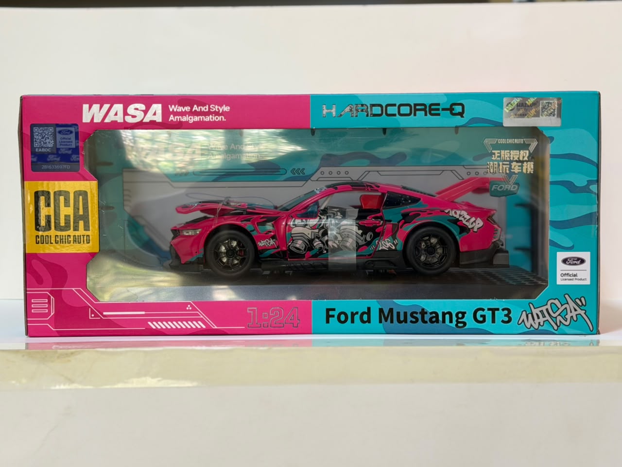 CCA 862293W RED 2018 Ford Mustang GT 1:24 Diecast Model