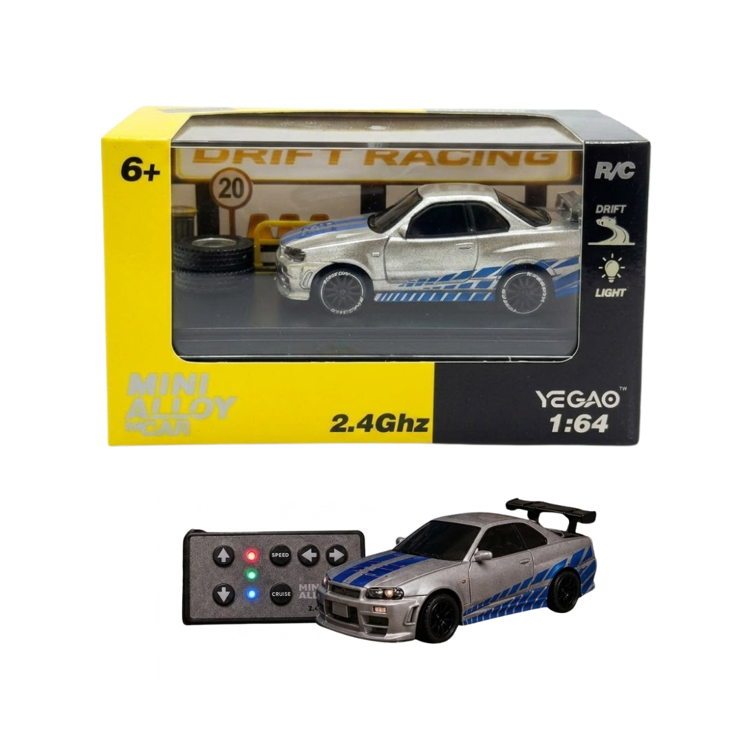 Yegao 1:64 2.4GHz mini alloy RC drift car with LED lights