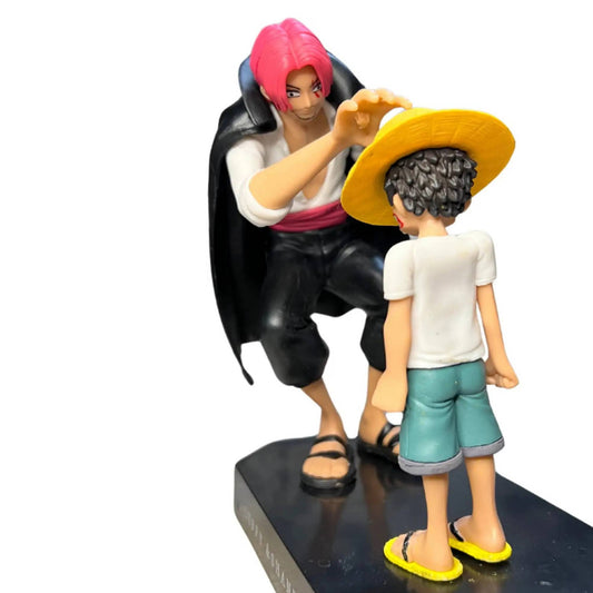 Side profile view of the 16.5cm Shanks figure wearing the wired fabric cape ready for retail store stock