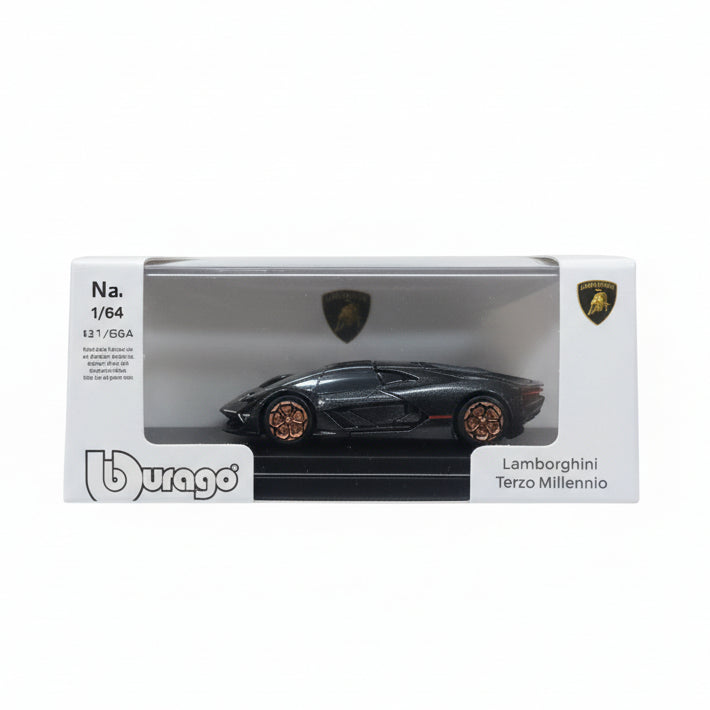 Burago 1:64 Lamborghini Terzo Millennio Grey Diecast Car