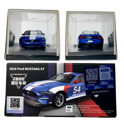 Side profile of the 7.5cm CCA 011 Ford Mustang Shelby diecast vehicle ready for retail store stock