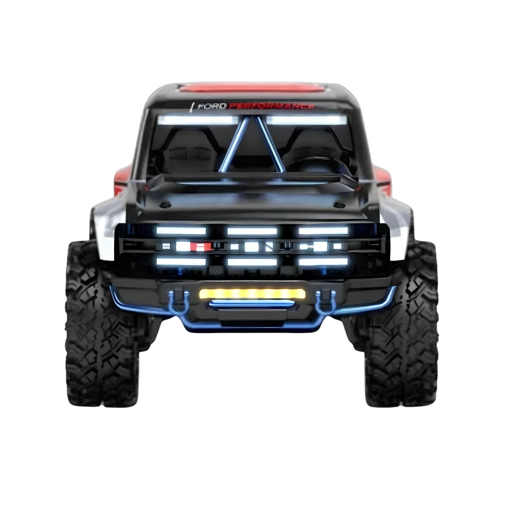 Close up of licensed Ford Bronco front grille and scale LED lights for wholesale Mumbai and direct retail price