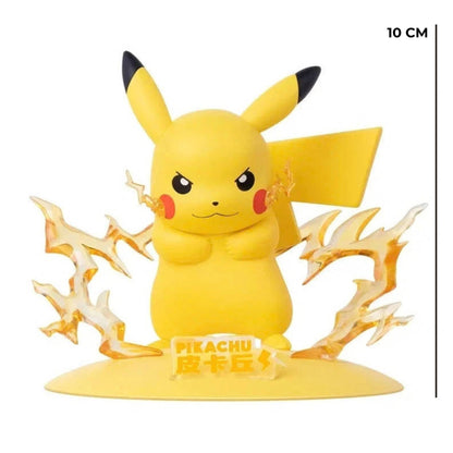 Angled perspective of the FUNISM Pikachu mini figure inside its transparent retail box