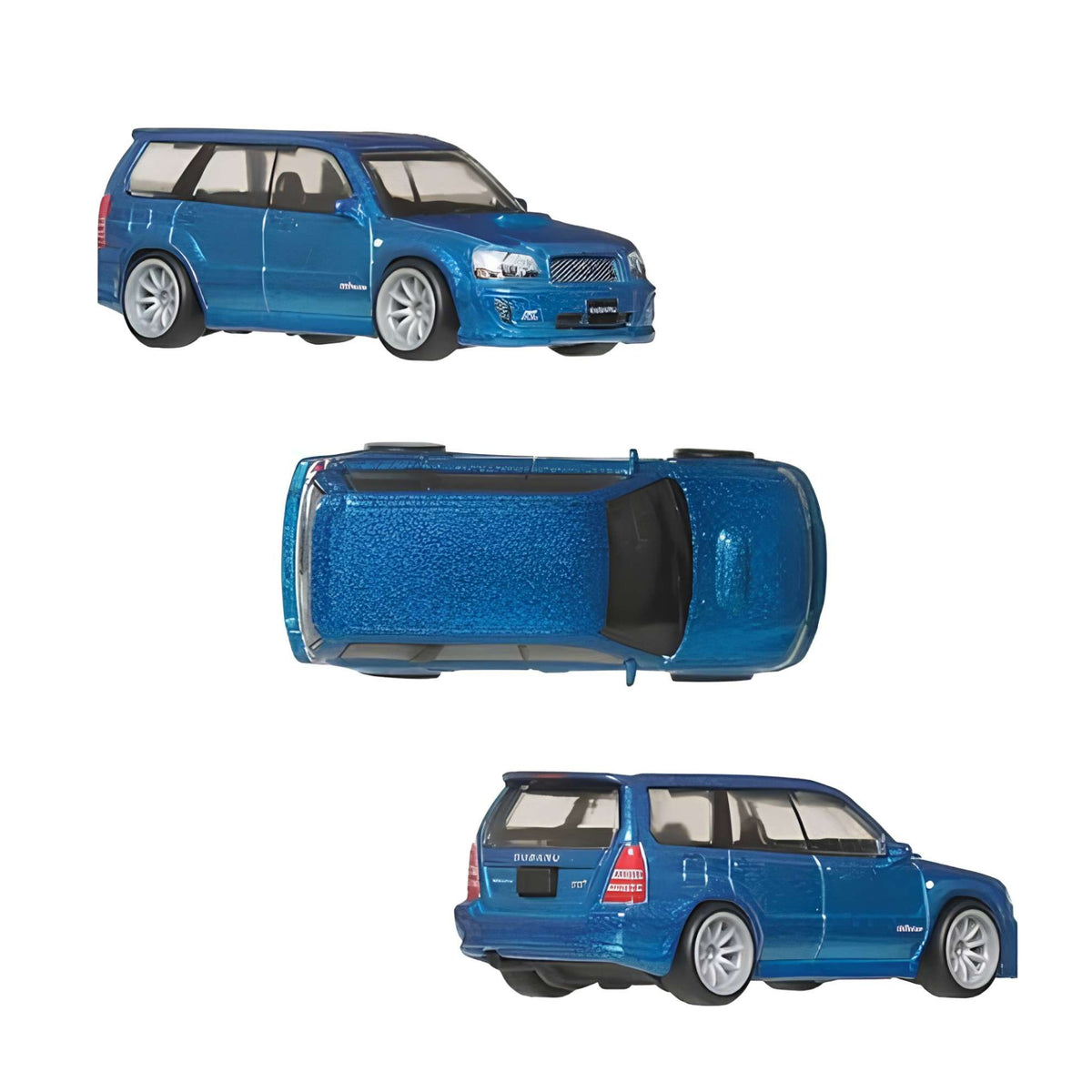 Side profile view of the 1:64 scale Mitsubishi model car from the HBL96-U set ready for retail store stock