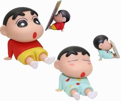 Cute Shinchan Red & Blue Mobile Stand - Table Decor