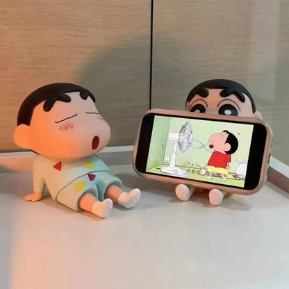 Cute Shinchan Red & Blue Mobile Stand - Table Decor
