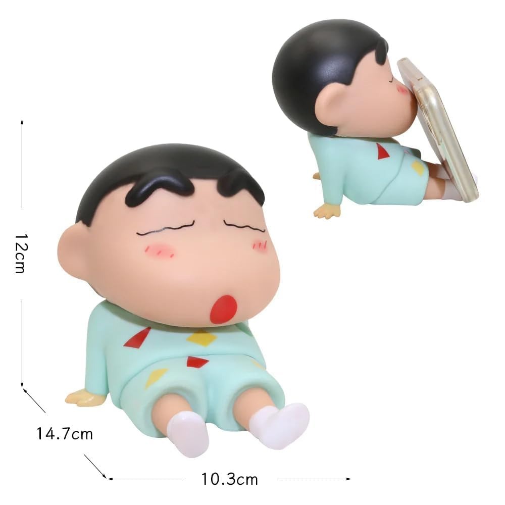 Cute Shinchan Red & Blue Mobile Stand - Table Decor