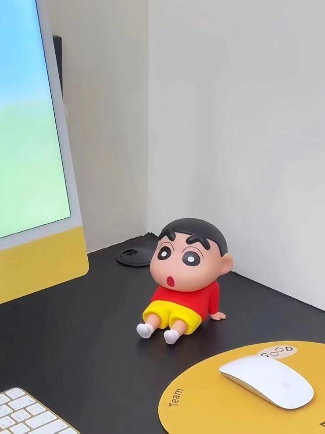 Cute Shinchan Red & Blue Mobile Stand - Table Decor