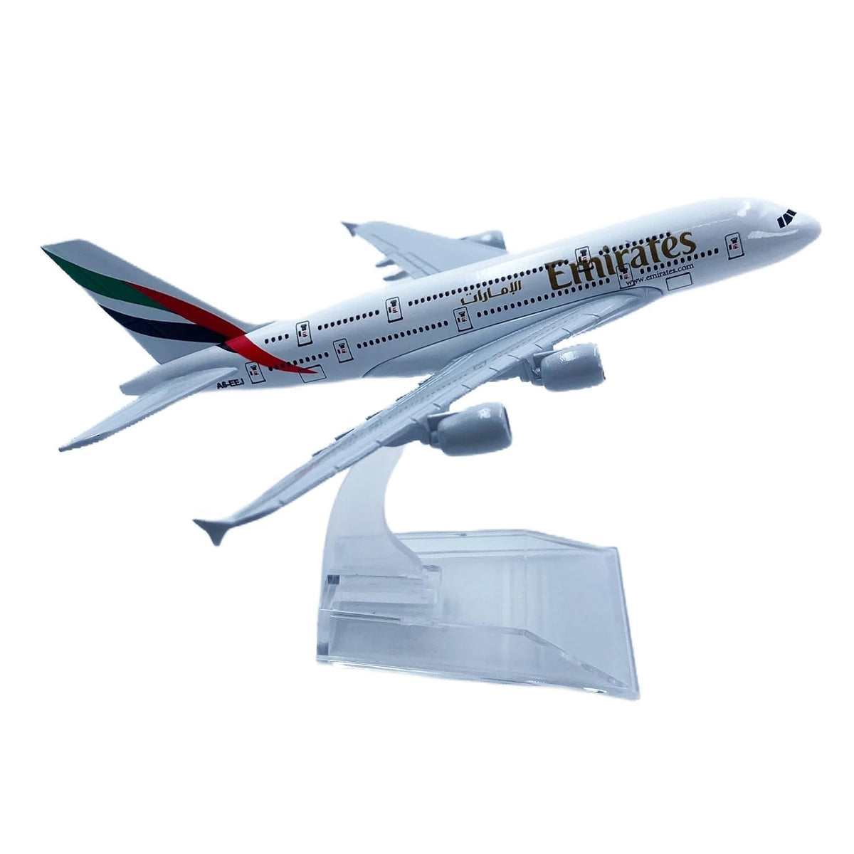 Emirates | Airbus A380-800 | A6-EEJ | 16 CM |  Diecast Metal Airplane Model | Display Stand