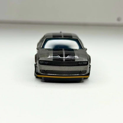 Overhead perspective of the silver LDRC 3602 Dodge Challenger tuner shell available for bulk orders across India