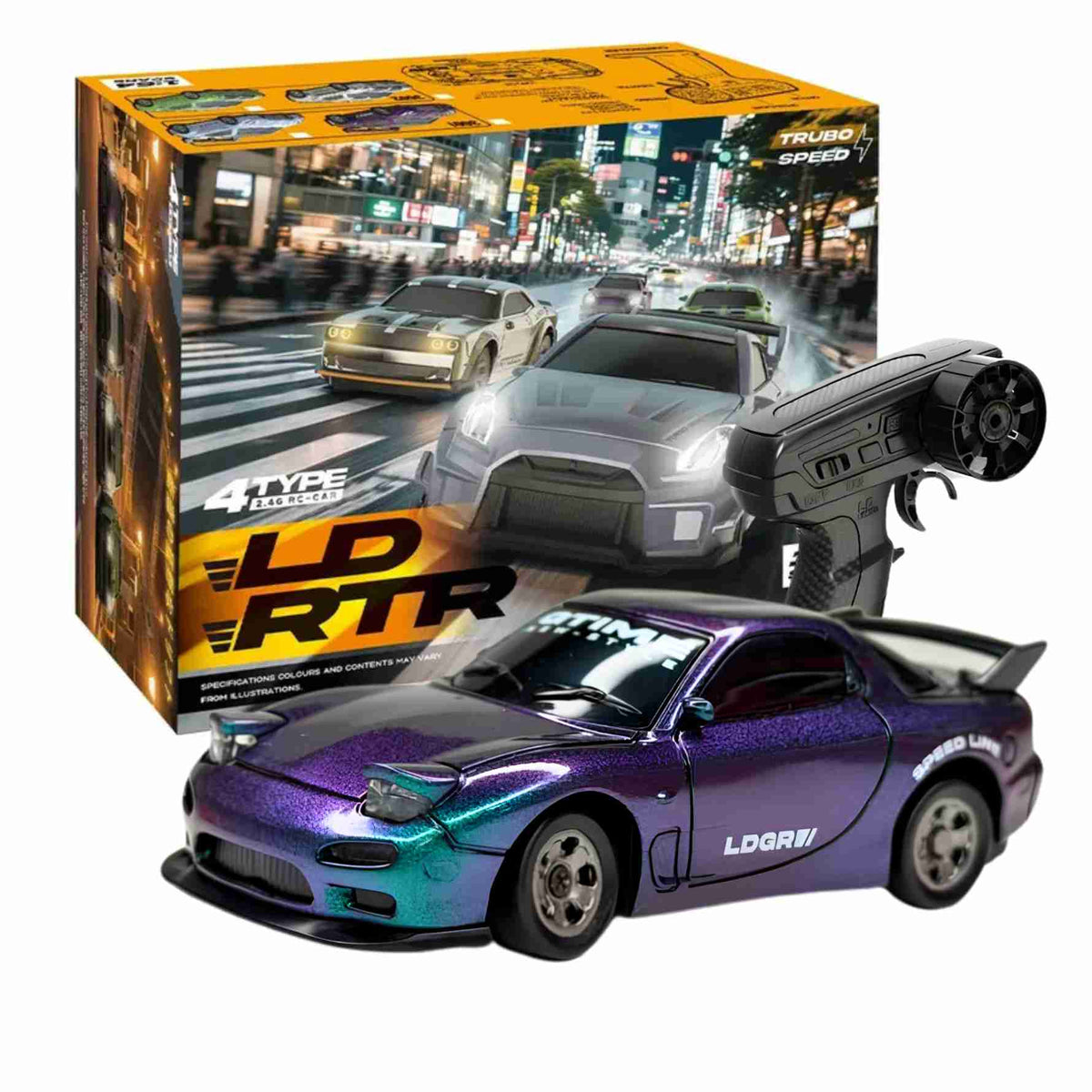 ldrc-3603-mazda-rx7-purple-front-angle wholesale