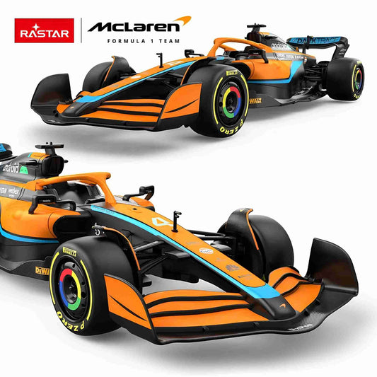 Side profile of the licensed Rastar McLaren F1 MCL36 remote control racing vehicle