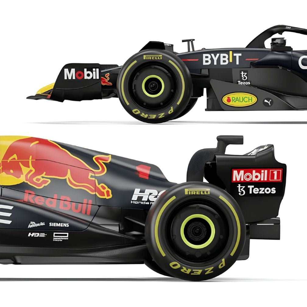 Overhead view of the navy blue matte Rastar 94700 Formula 1 body shell available for bulk orders across India