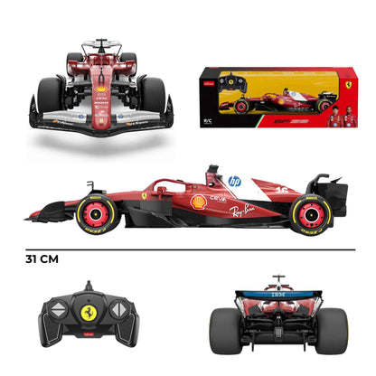 Front view of the red 1:18 scale RASTAR Ferrari SF-25 RC car available for wholesale purchase.