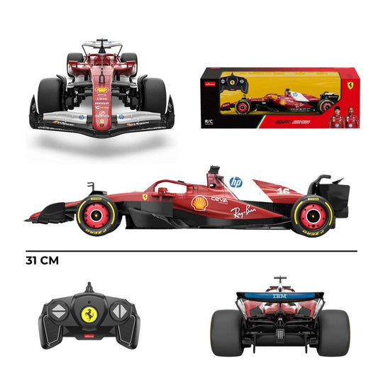 Front view of the red 1:18 scale RASTAR Ferrari SF-25 RC car available for wholesale purchase.