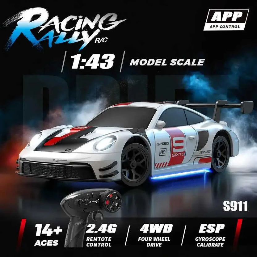 HB Toys Racing Rally 1:43 Porsche 911 GT Drift RC Car