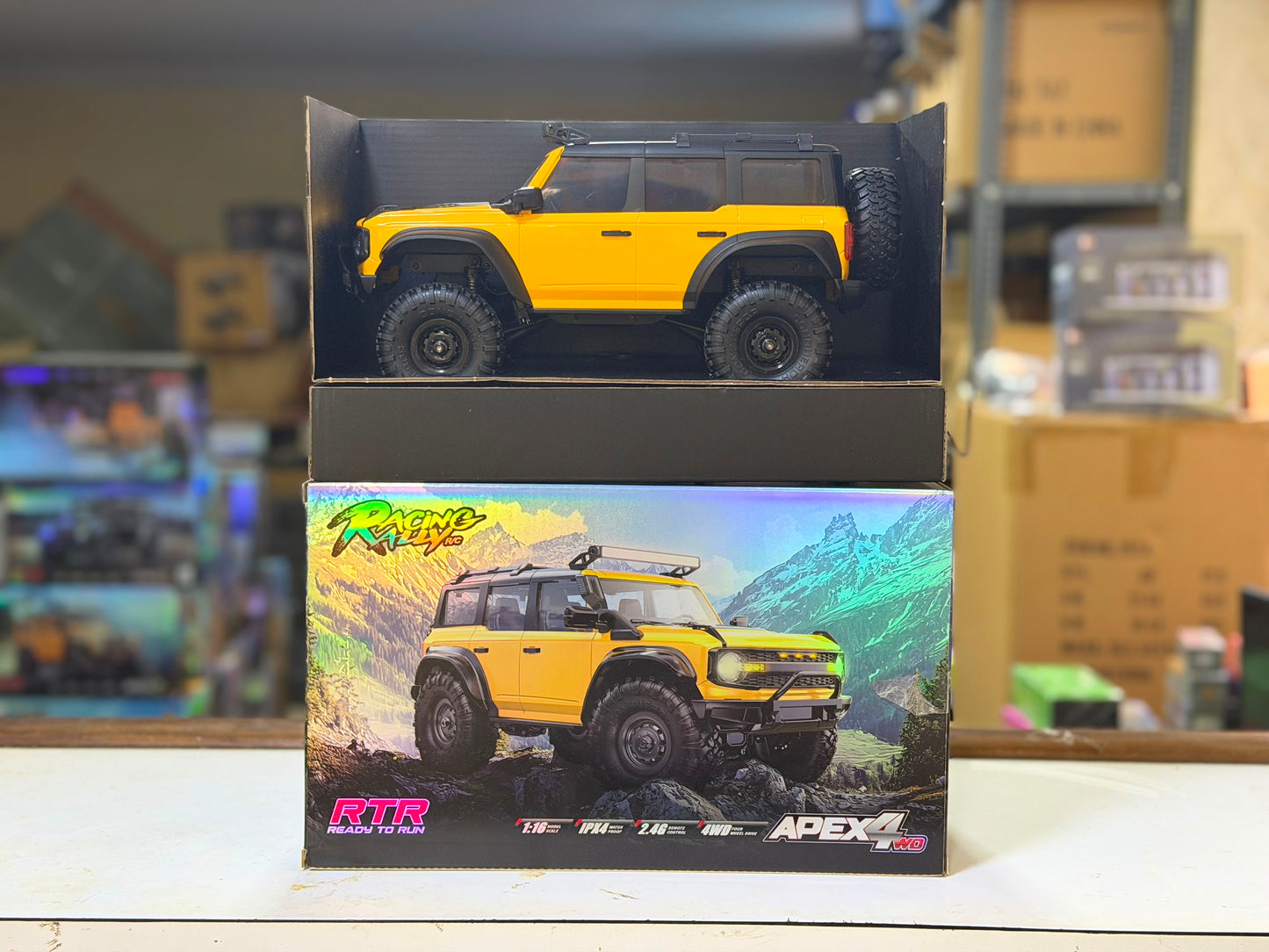HB R1601 1:16 Ford Bronco Yellow RTR 4WD RC off-road rock crawler