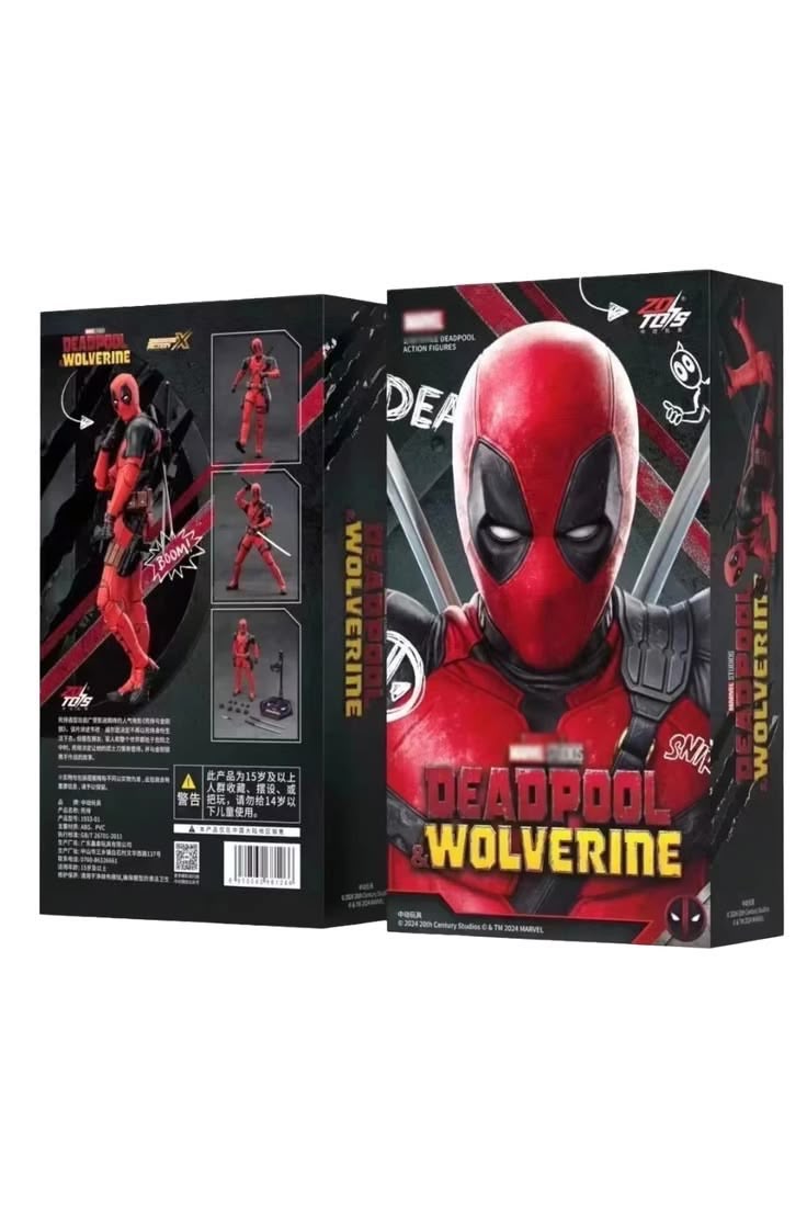 ZD Toys Marvel Studios Deadpool & Wolverine : 1:10 Scale Deadpool Action (Size-7 Inch)