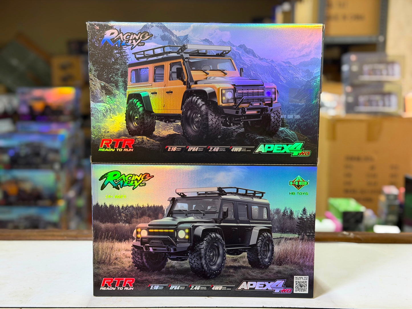 HB-R1607 1/16 Defender RC Climbing Car 2.4G 4WD Off Road Racing Car 15KM/H High Speed Vehicle With Lights