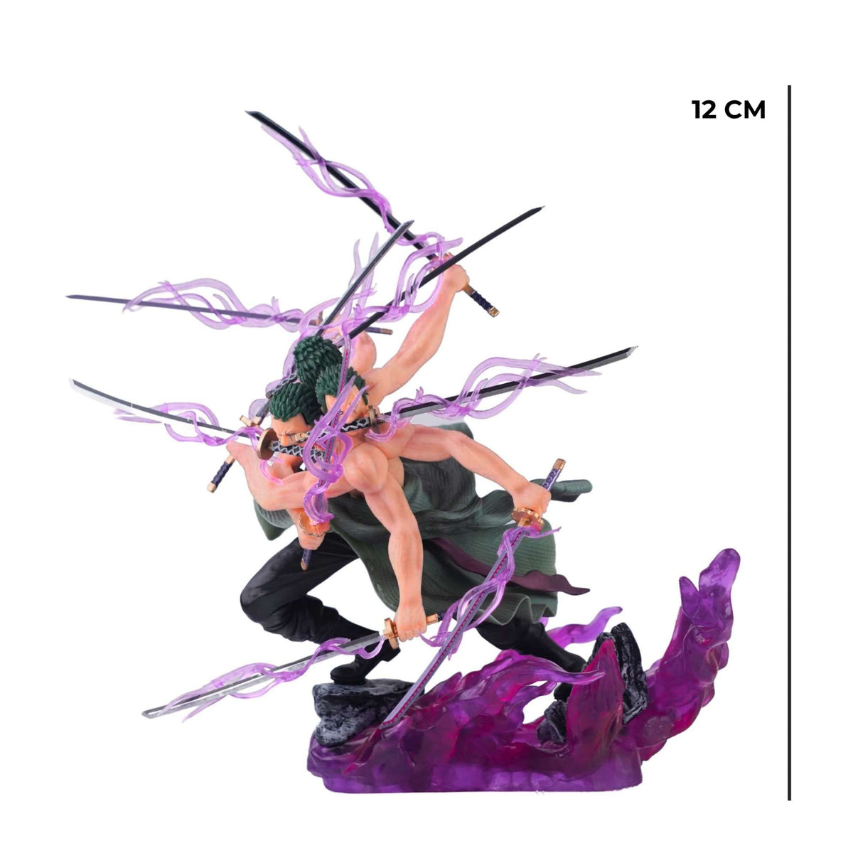 Front perspective of the One Piece Roronoa Zoro Asura Form model available for bulk orders across India