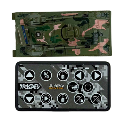 Packaging contents of the TRASPED HG4-538 1:64 mini alloy RC tank supplied for wholesale distribution
