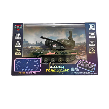 Side profile of the TRASPED HG4-538 1:64 mini alloy RC tank ready for retail store stock