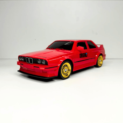 WHOOSH Retro 1/16 scale 20km/h red BMW E30 RC drift car retail packaging for wholesale Mumbai and direct retail price