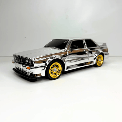 WHOOSH Retro 1/16 scale 20km/h silver BMW E30 RC drift car retail packaging for wholesale Mumbai and direct retail price